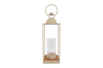 Lanterne Countryfield métal crème h71cm