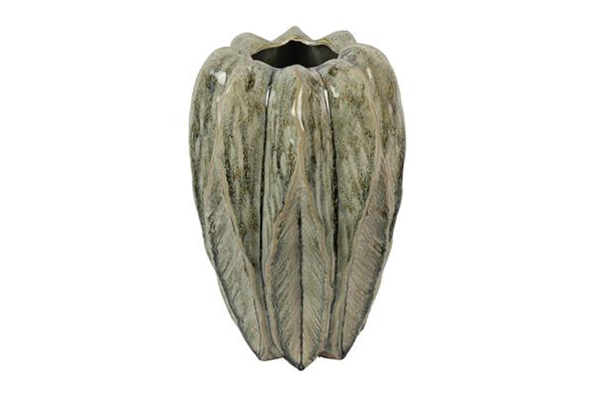 Countryfield vase feuille vert ø22,5x35cm