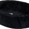 Panier de chien en peluche noir