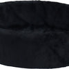 Panier de chien en peluche noir