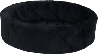Panier de chien en peluche noir