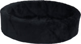 Panier de chien en peluche noir - afbeelding 1
