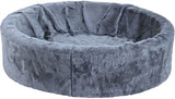 Panier de chien en peluche gris - afbeelding 2