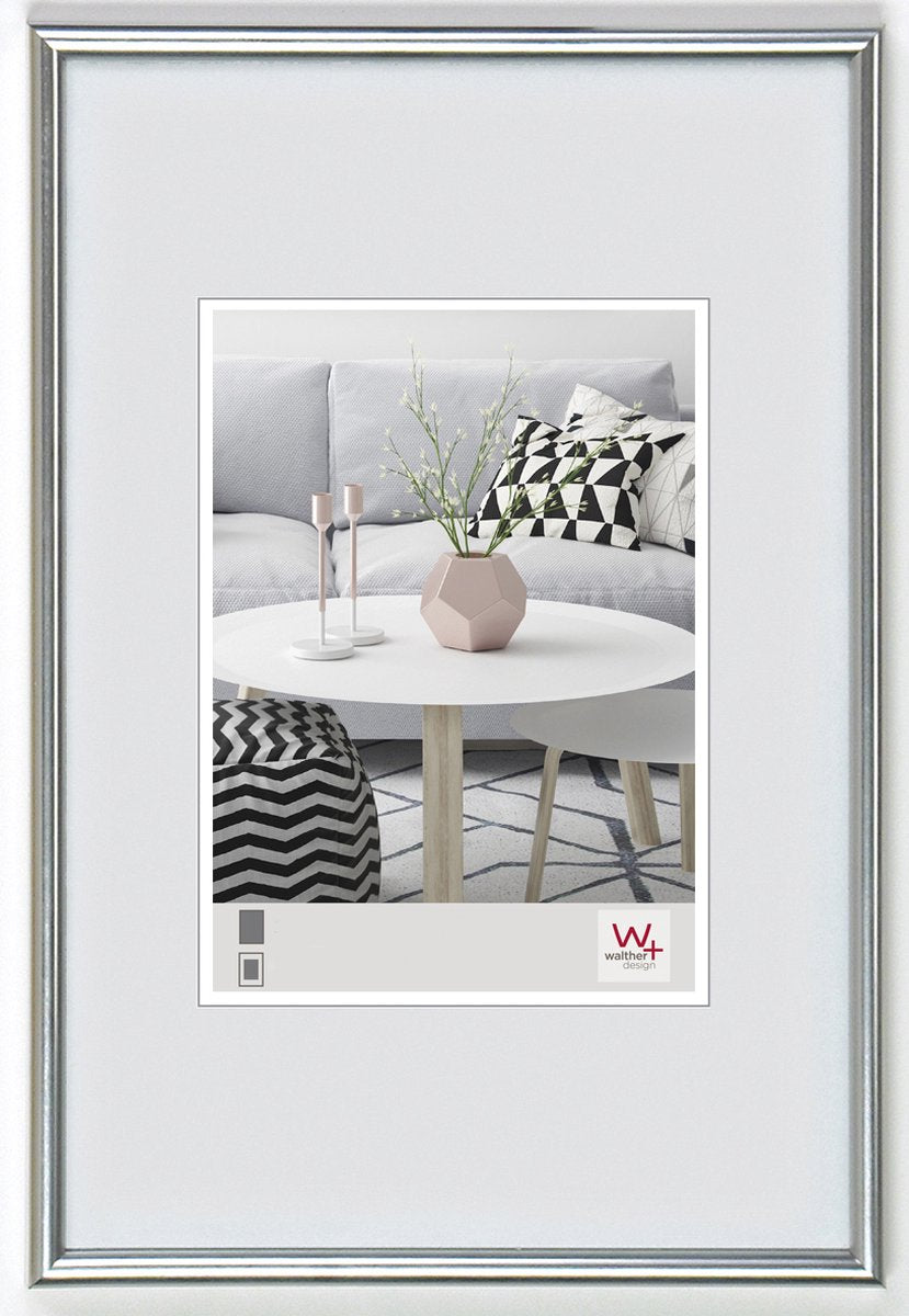 Walther Galeria - cadre en plastique - format photo 15x20 cm - argent