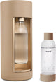 Mysoda glassy latte - machine à eau gazeuse design en aluminium biocomposite écologique - comprenant 2 bouteilles