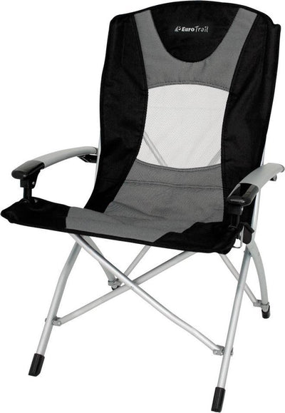 Chaise de camping Eurotrail Lyon - noir anthracite