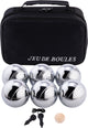 Jeu de boules en métal Engelhart - 6 boules dans un sac à fermeture éclair noir - pétanque - boules - boules en métal - convient à tout terrain de jeu de boules - longfield