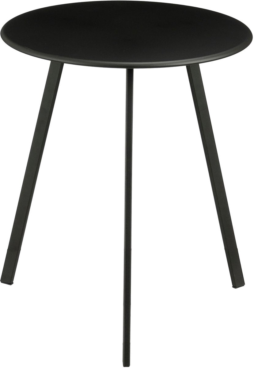 Mica decorations table d'appoint seatle pour extérieur - table basse ronde - table végétale et table basse - h45 x d38 cm - fer - noir