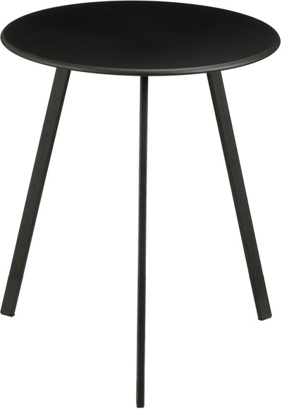 Mica decorations table d'appoint seatle pour extérieur - table basse ronde - table végétale et table basse - h45 x d38 cm - fer - noir