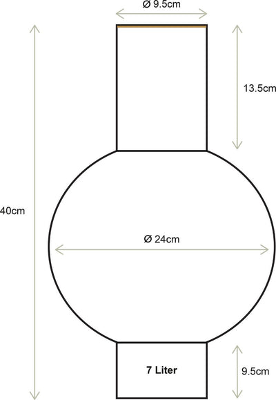 Pip studio - vase - vert foncé - fer - 24x40cm