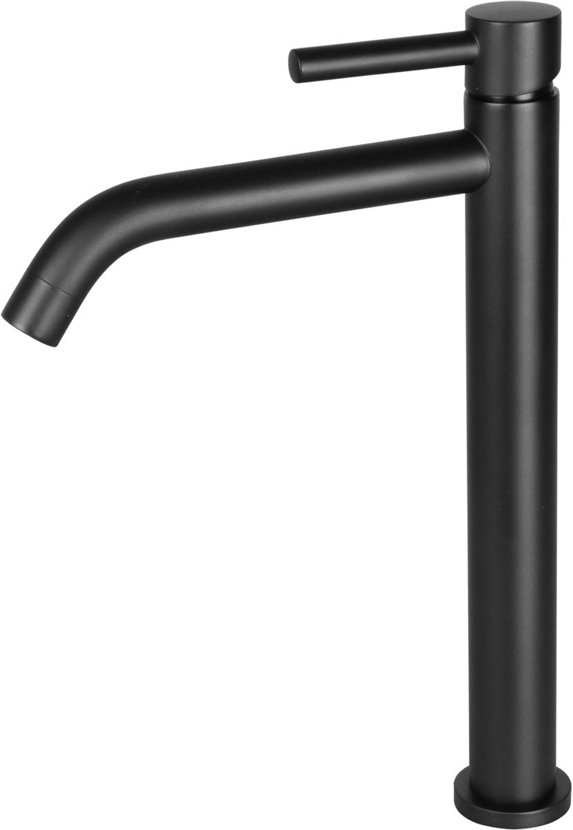 Differnz mitigeur de lavabo haut - courbé - mitigeur froid et chaud - noir mat