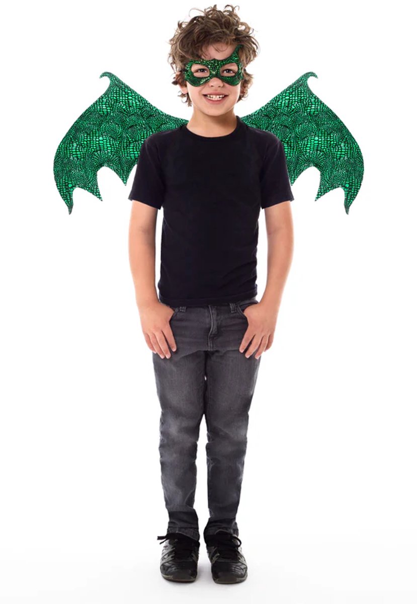 Petites aventures - dragon vert - ensemble de masques à ailes
