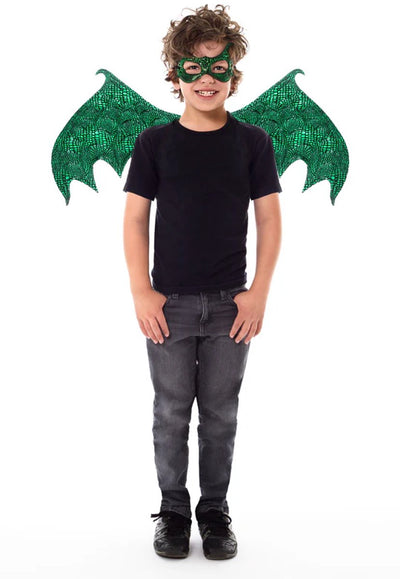 Petites aventures - dragon vert - ensemble de masques à ailes