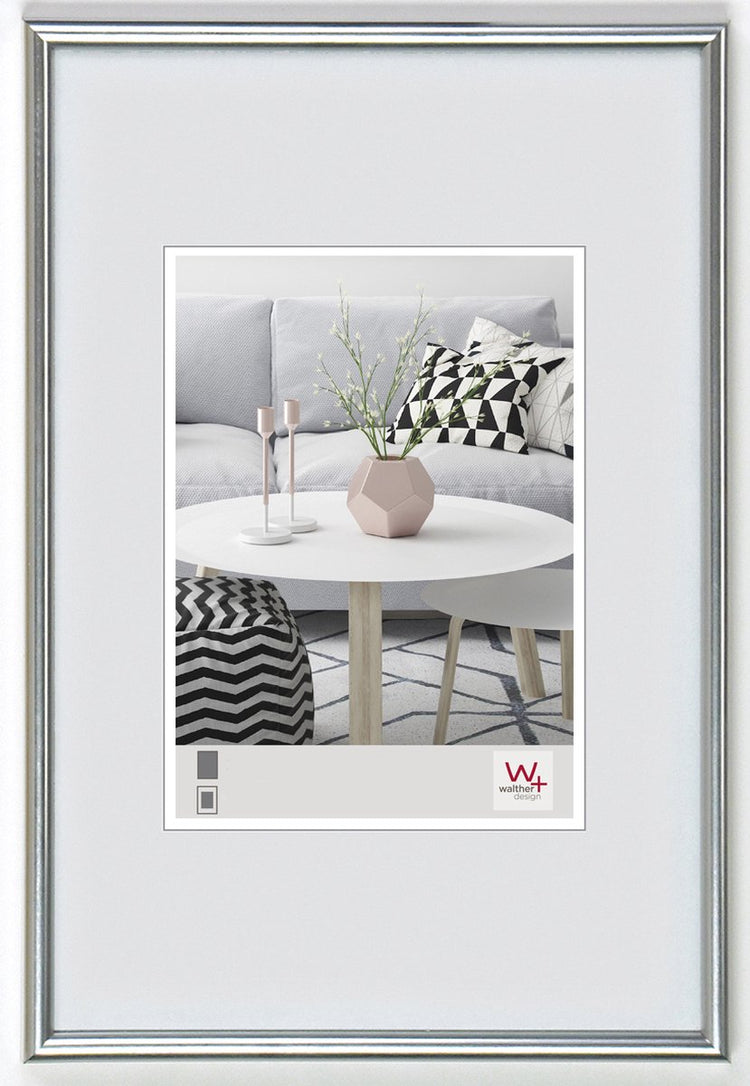 Walther Galeria - cadre en plastique - format photo 13x18 cm - argent