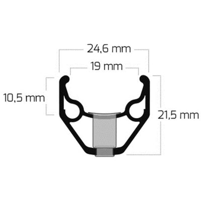 Ryde Velg Zac 2000 28 622 x 19c Aluminium 36 trous 14g argent