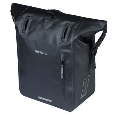 Basil sac de vélo simple rivo m bâche mik 12-15l 14 x 25 x 38 cm - noir