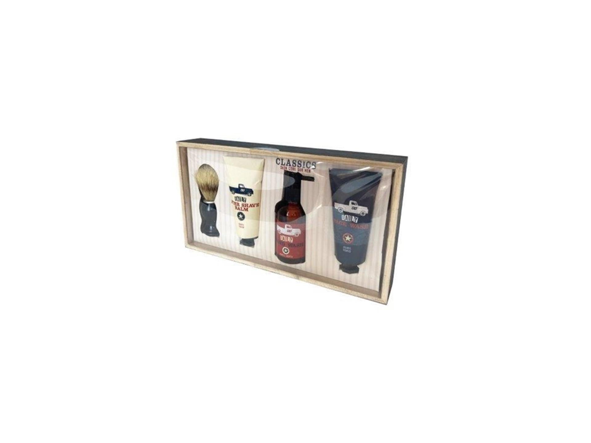 Coffret cadeau maître barbier Source Balance dans une boîte en bois