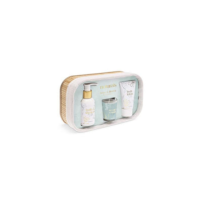 Source balance naturals coffret cadeau panier en bambou