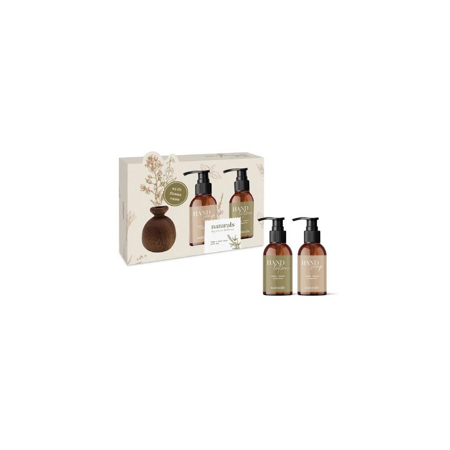 Coffret cadeau de bain Naturals avec vase