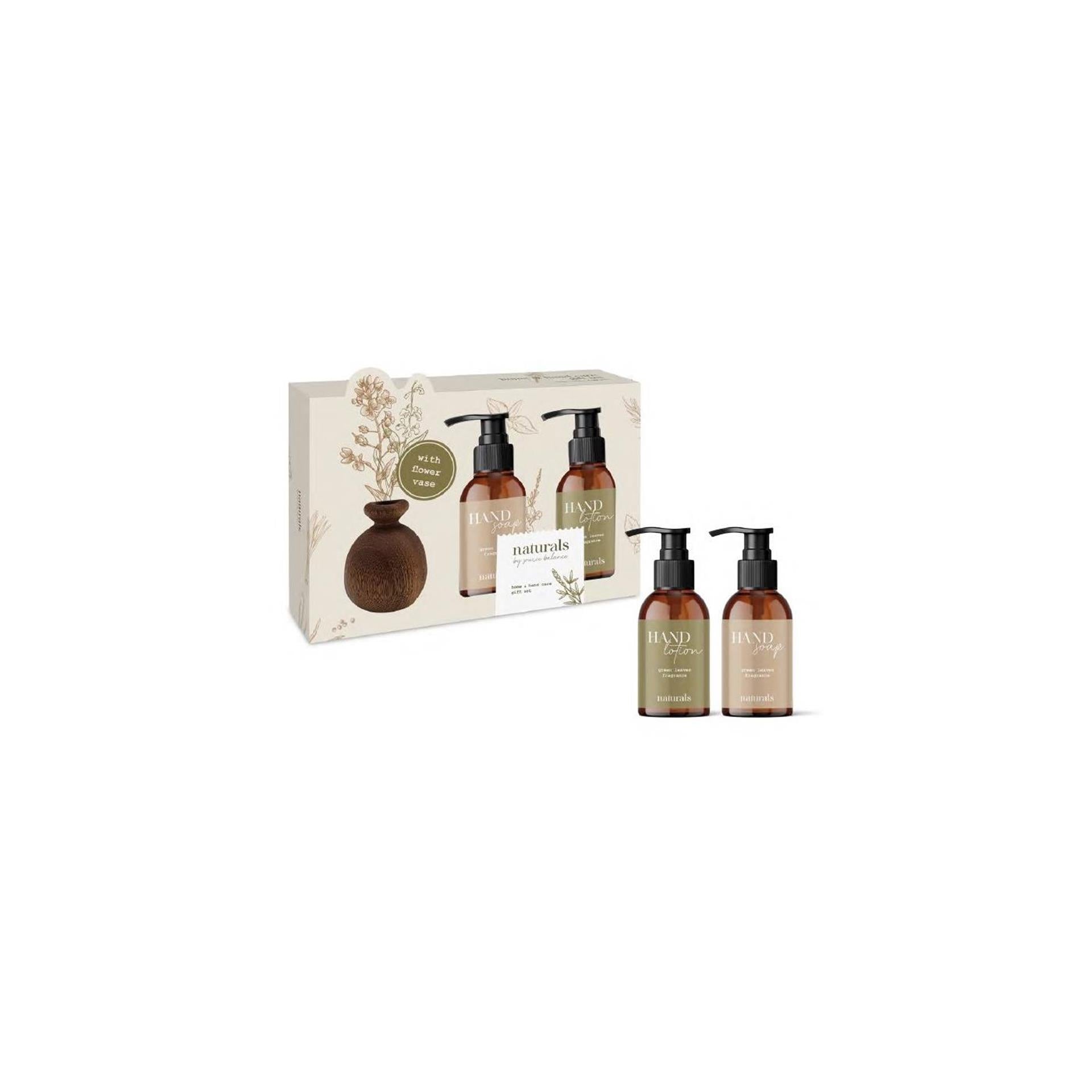 Coffret cadeau de bain Naturals avec vase