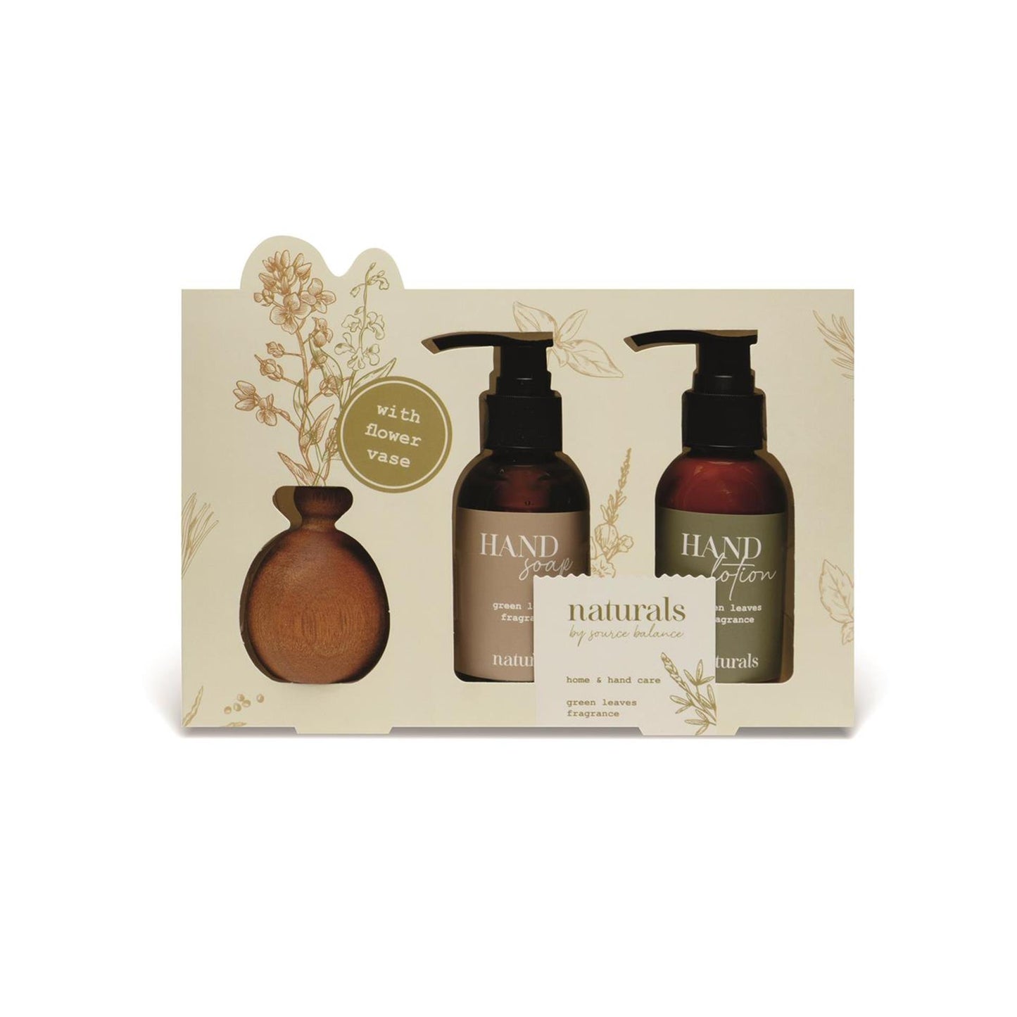 Coffret cadeau de bain Naturals avec vase