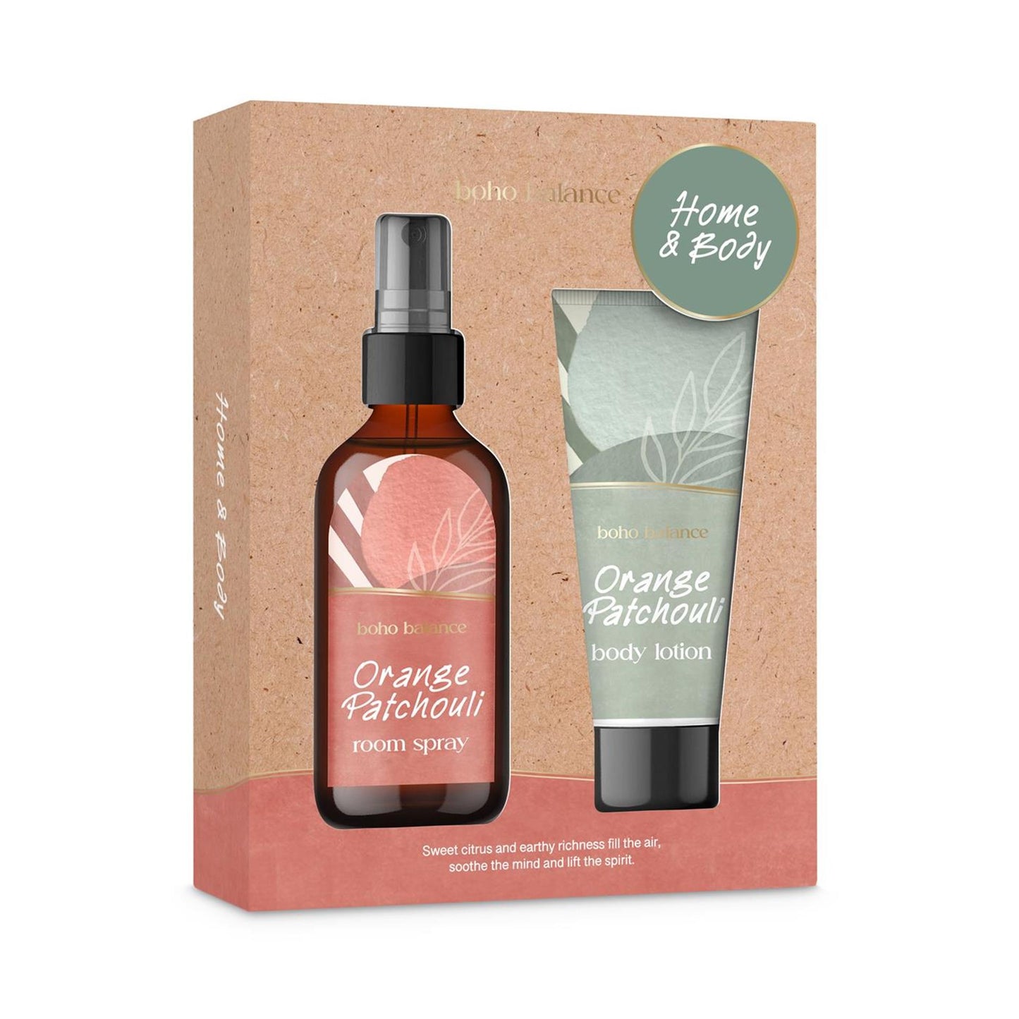 Coffret cadeau pour le bain Boho Balance, spray d'ambiance pour le corps et la maison
