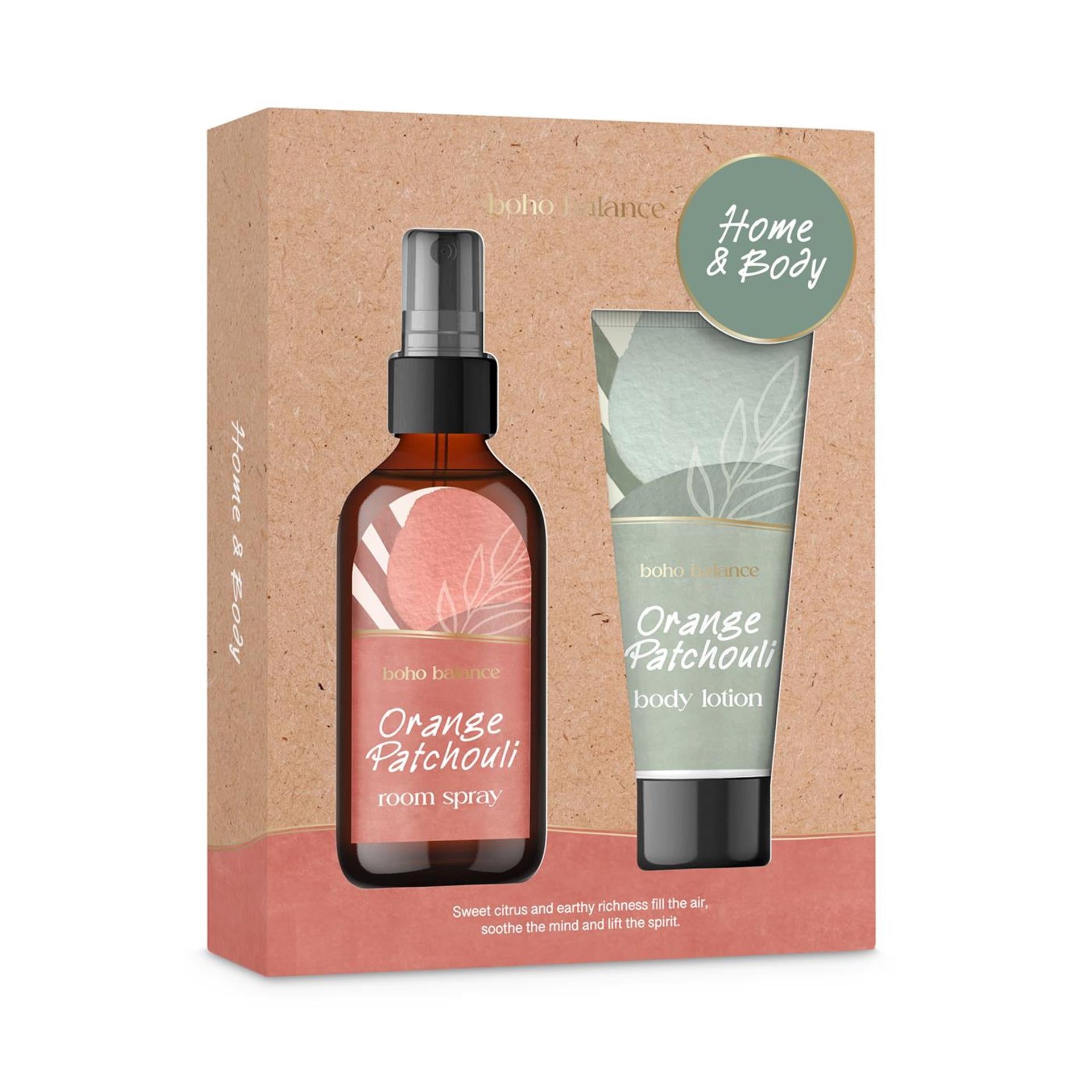 Coffret cadeau pour le bain Boho Balance, spray d'ambiance pour le corps et la maison