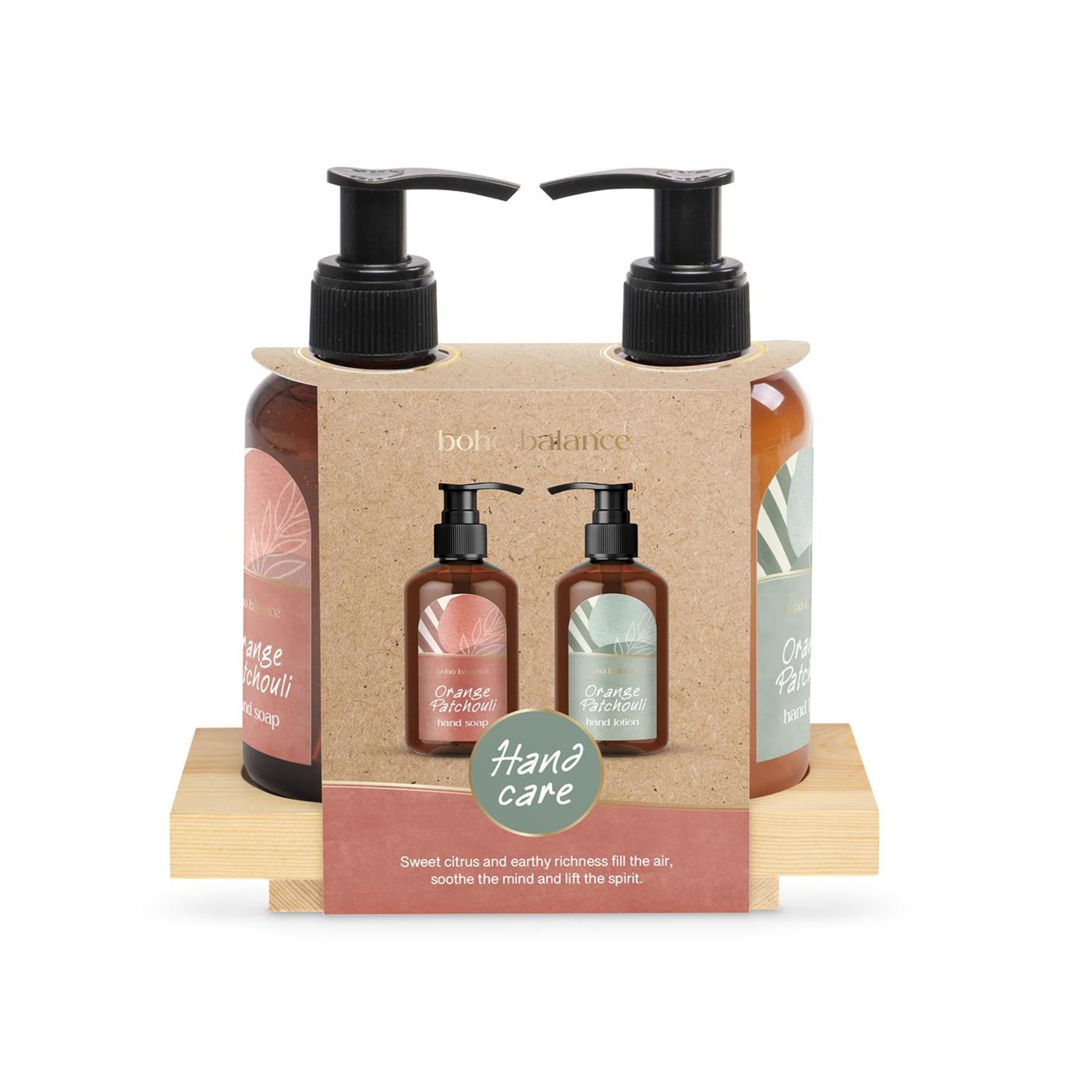 Boho balance bain coffret cadeau maison corps duo pompe
