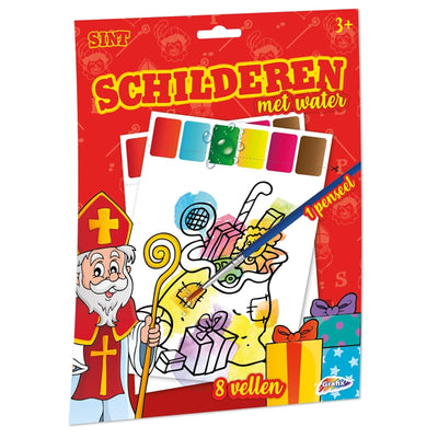 Peinture de groupe d'artisanat créatif avec eau de Sinterklaas