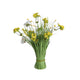 Decoris bouquet de fleurs artificielles h40cm jaune blanc