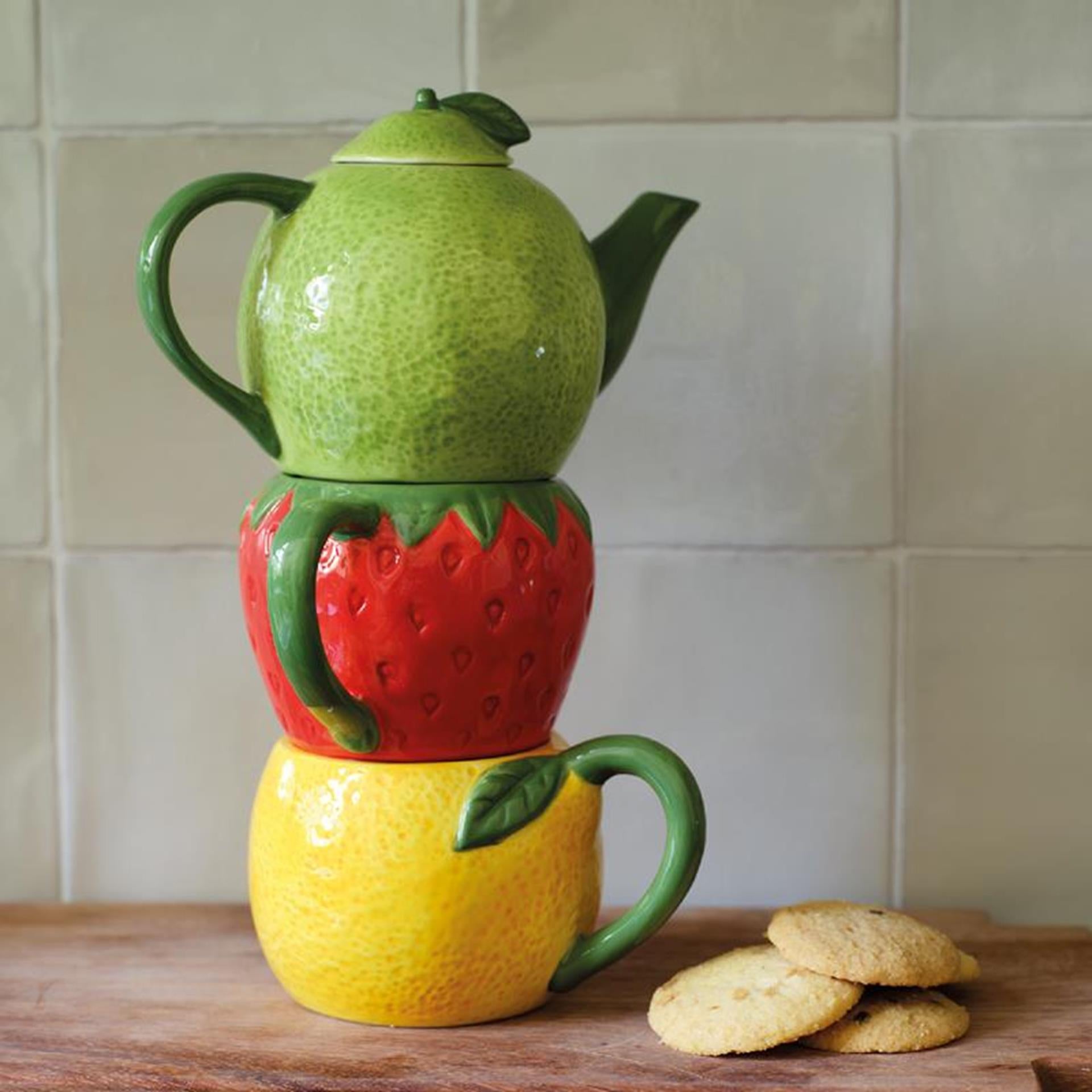 Service à thé Decoris fruits dolomite h24cm