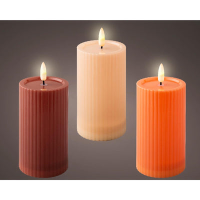 Bougie solaire Lumineo plastique ø7,5x12,5cm