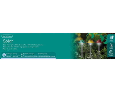Lumineo lampe solaire champignon h33,5cm
