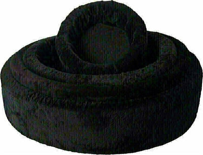 Panier de chien en peluche noir