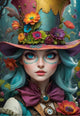 Puzzle Bluebird Puzzle Dame avec un chapeau - 1000 pièces colorées.