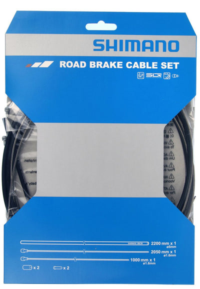 Ensemble de câbles de frein Shimano Race en acier inoxydable noir