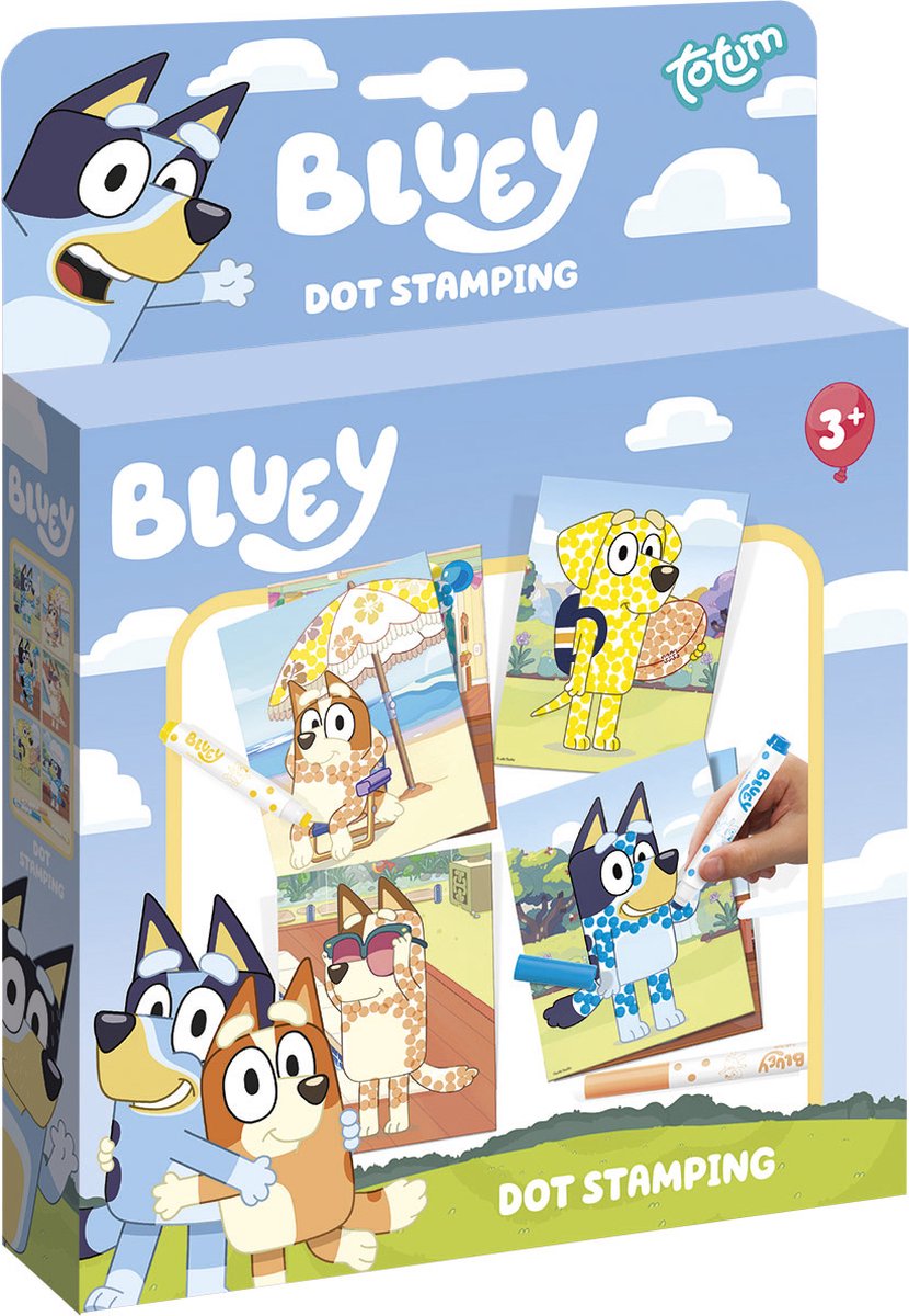 TOTUM Bluey Stamp and Coloring Livre avec modèles