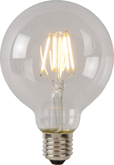 Lucide g80 classe a - lampe à filament - ø 8 cm - led - e27 - 1x7w 2700k - transparent