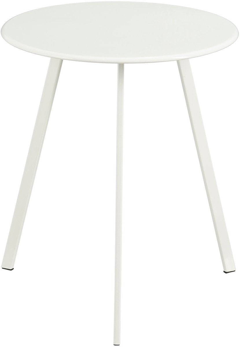 Mica decorations m seatle table d'appoint pour extérieur - table basse ronde - table végétale et table basse - h45 x d38 cm - fer - blanc