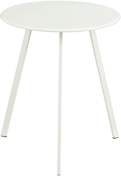 Mica decorations m seatle table d'appoint pour extérieur - table basse ronde - table végétale et table basse - h45 x d38 cm - fer - blanc