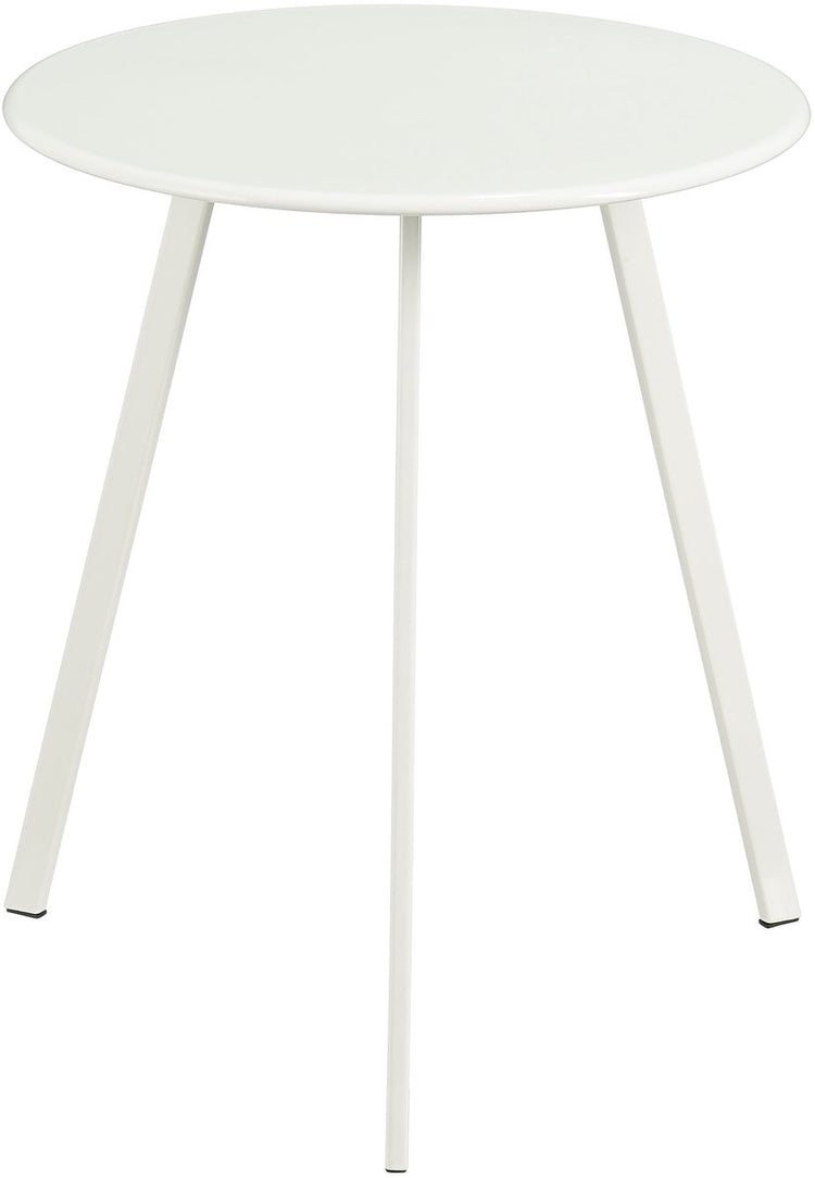 Mica decorations m seatle table d'appoint pour extérieur - table basse ronde - table végétale et table basse - h45 x d38 cm - fer - blanc