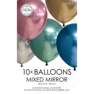 Chrome Balloons Assorti 10 pièces 30 cm