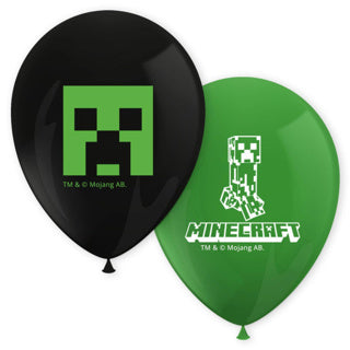 Ballons en latex Minecraft 8 pièces | 2 pièces