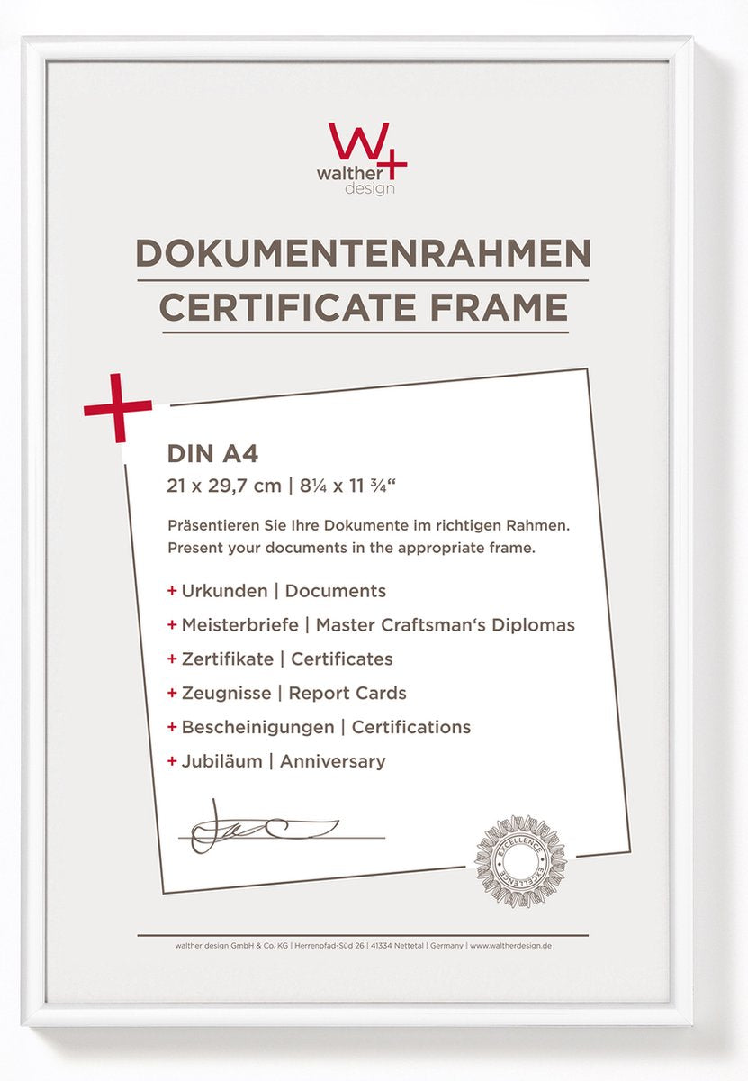 Walther new lifestyle - cadre en plastique - format photo 21x29,7 cm (din A4) - blanc