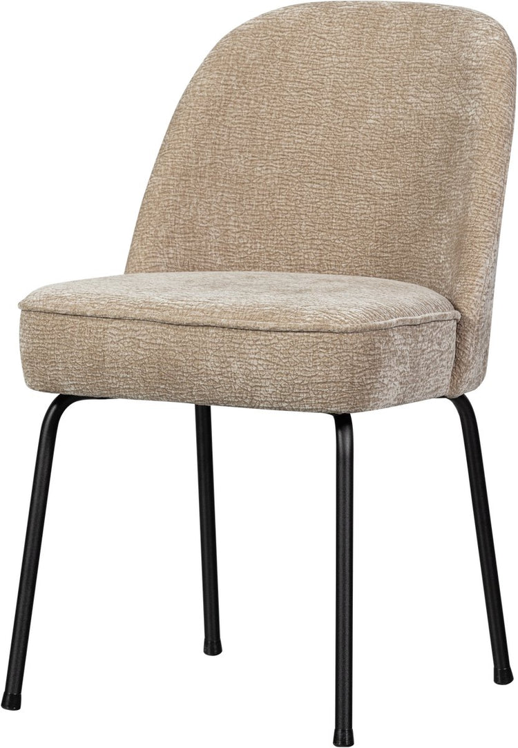 Chaise de salle à manger Woood vogue - chenille 3D - sable - 83x50x57 cm