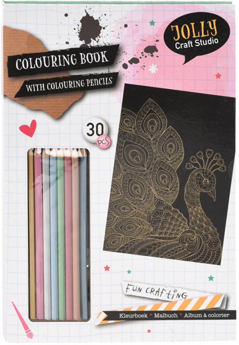 Livre de coloriage avec 8 crayons