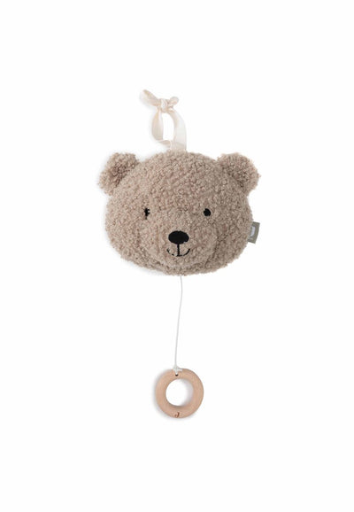 Jollein - pendentif musical pour bébé - ours en peluche vert olive