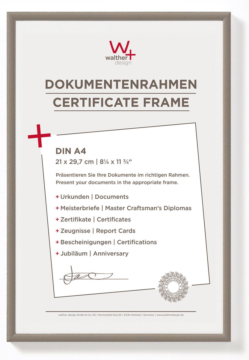 Walther new lifestyle - cadre en plastique - format photo 21x29,7 cm (din A4) - acier