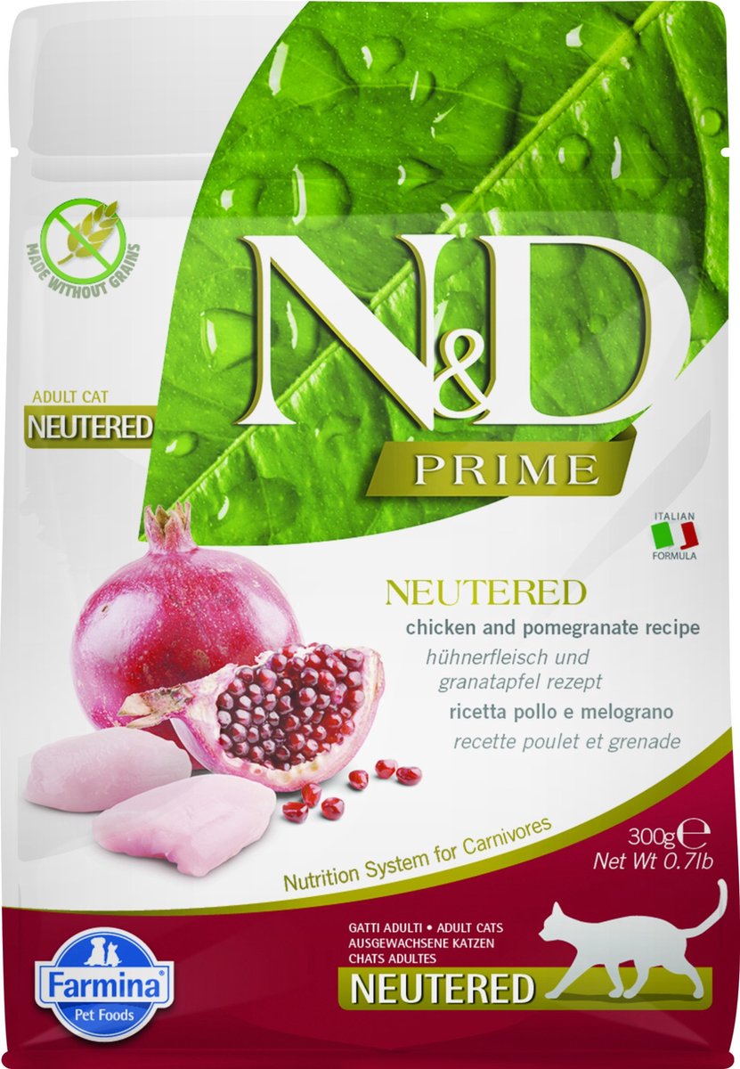 Farmina n d prime nourriture pour chats stérilisés poulet 300 gr.