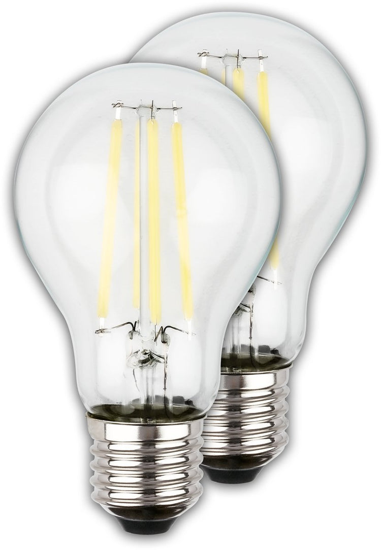 Briloner - lampe LED ultra efficace - lot de 2 sources lumineuses - e27 - éclairage à filament - a60 - 4w - 840lm - lumière blanc chaud 2 700 k - ø6cm